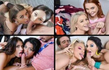 Nadia White, Penny Barber, Brooklyn Chase - Two Girls One Cock Compilation